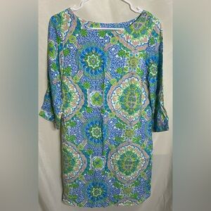 Tommy Hilfiger Womens Multicolor Geometric Shift Dress